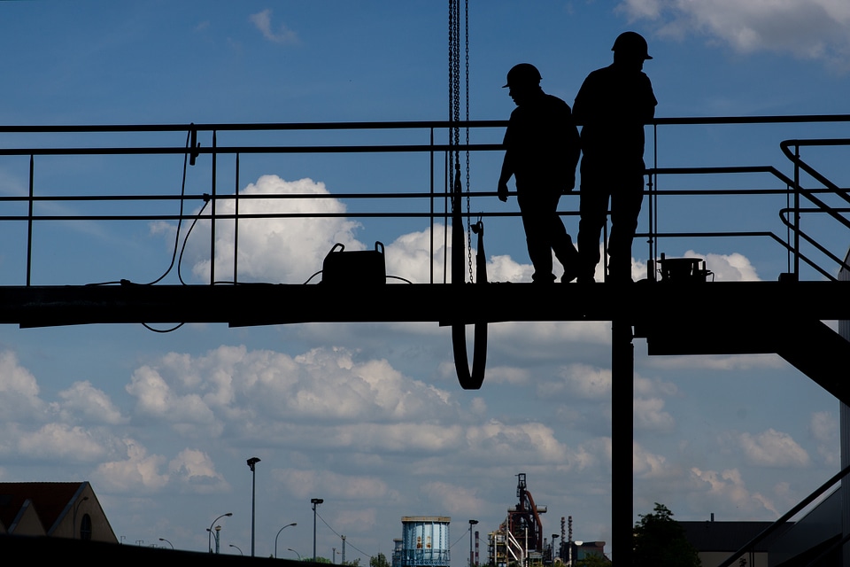 Bridge hard working construction