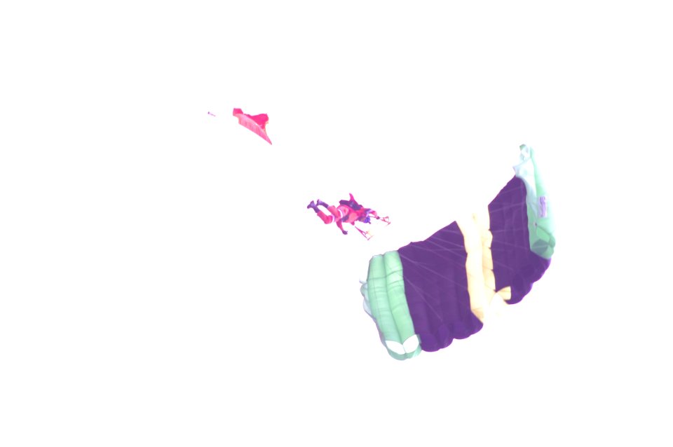 Parachute Jumper In Flight