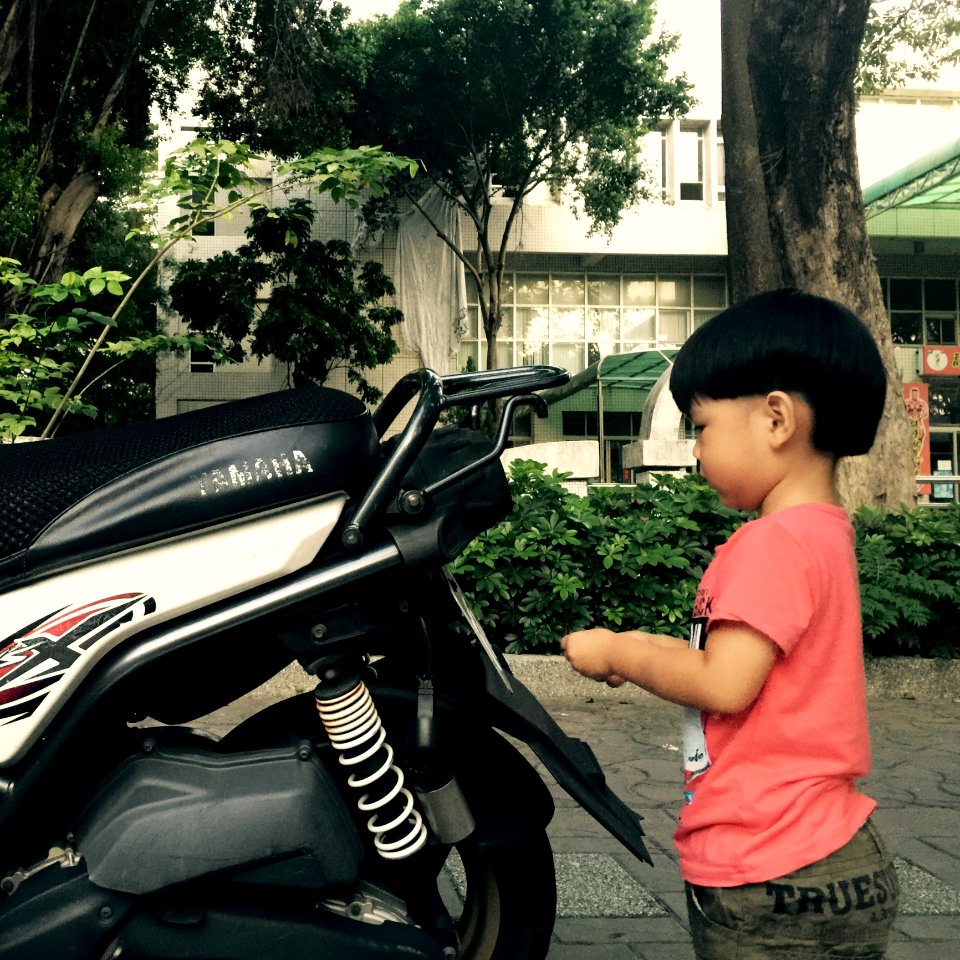 3653 Boy And Bike photo