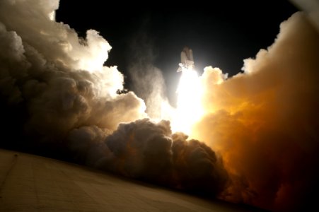 White Smoke Of A Space Craft