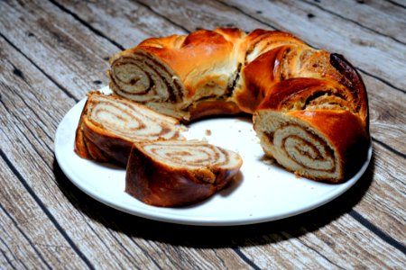 Homemade Bun On Plate photo