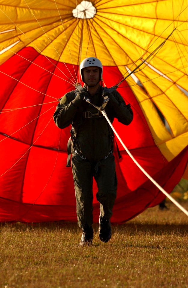 Parachutist On Ground