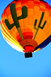 Orange Blue Yellow And Green Hot Air Balloon