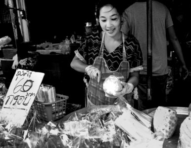Pineapple Woman Rayong Market photo