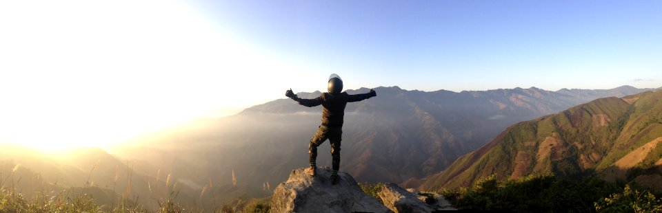 Mountaineer On Summit