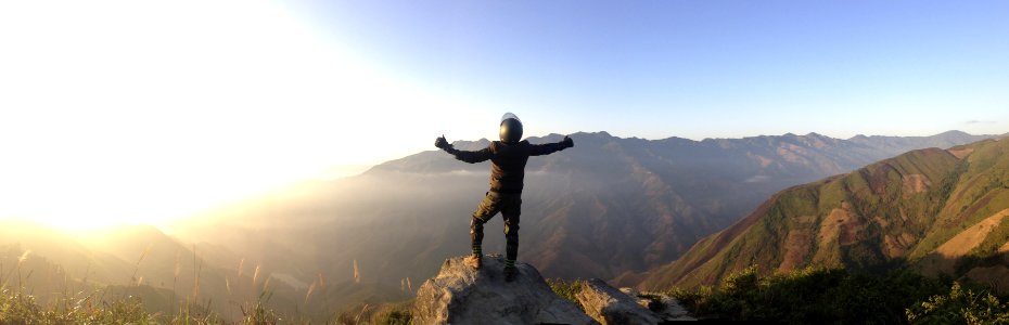 Mountaineer On Summit