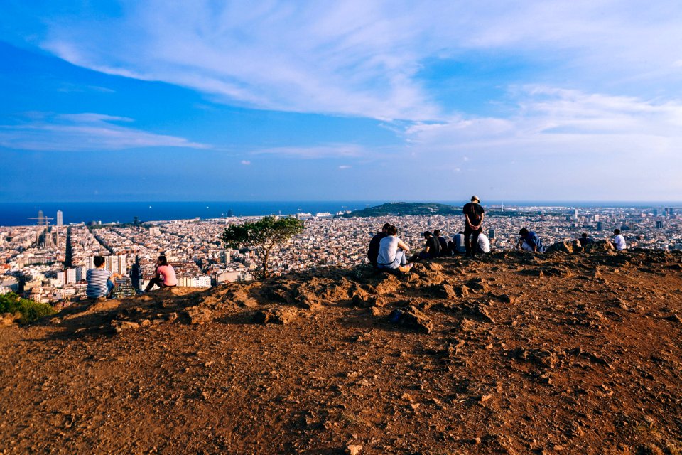 People Watching Barcelona From Above