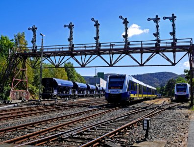 Train Yard With Trains photo