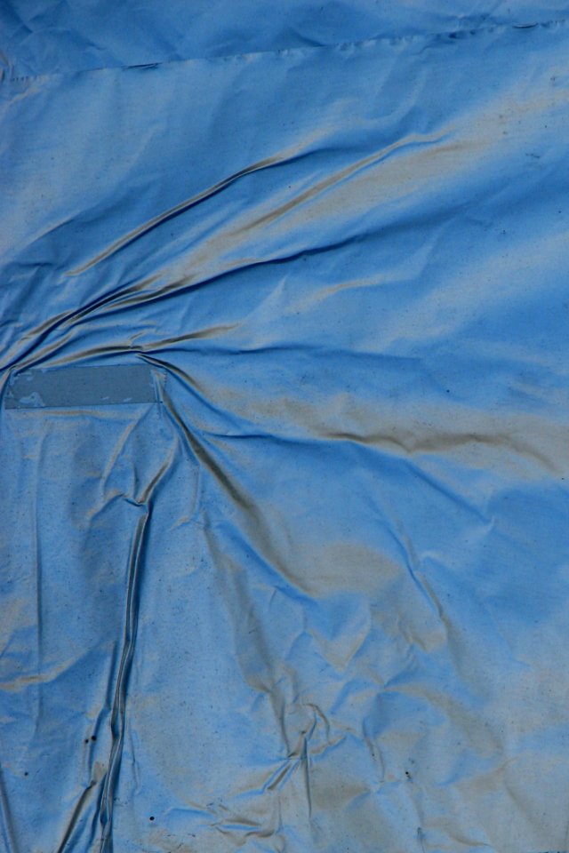 Wrinkled Blue Paper