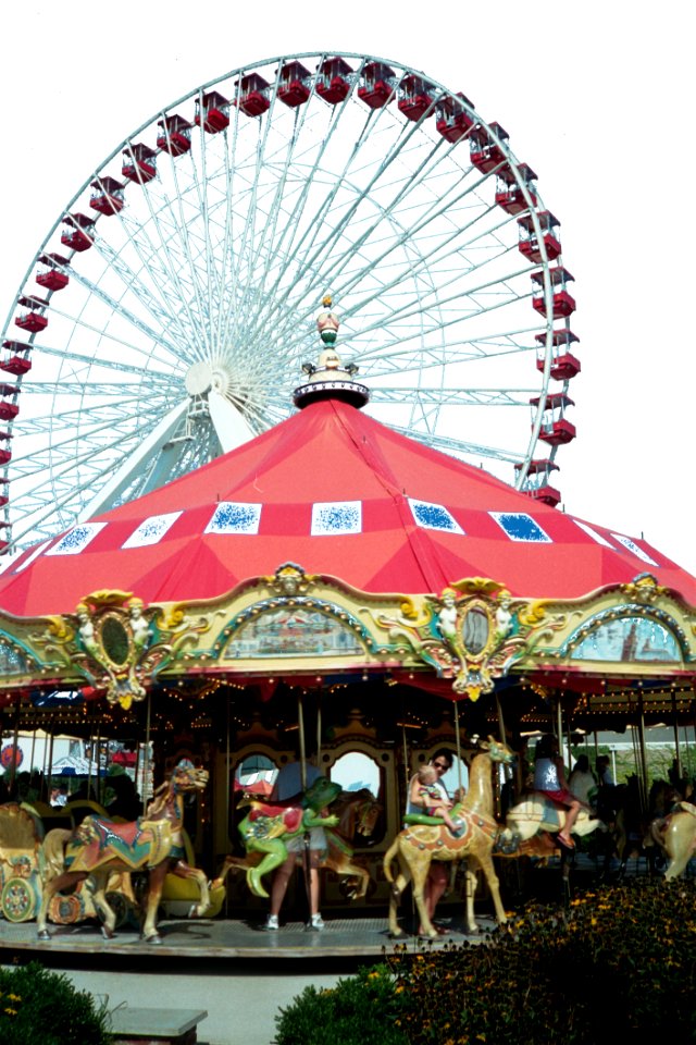 Carousel And Ferris Wheel