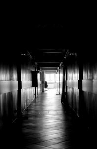 Long Dark Empty Hallway