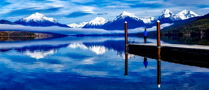 Person By An Alpine Lake
