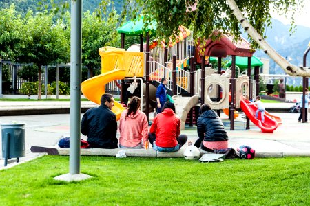 Group Of Teenagers In Playground