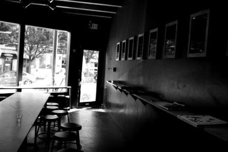 Furniture Black Table Black-and-white photo