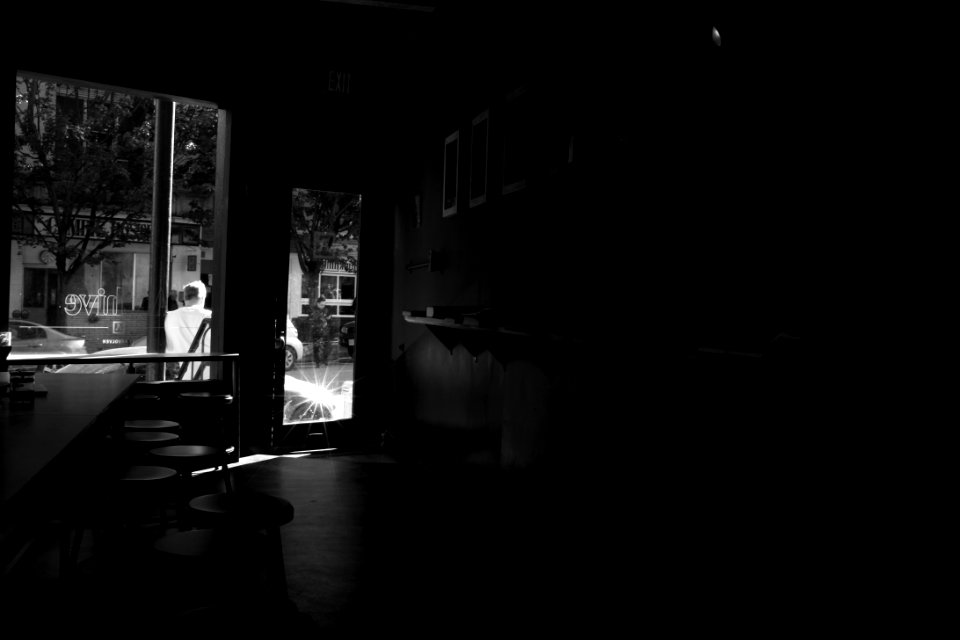 Table Flash Photography Black-and-white Style