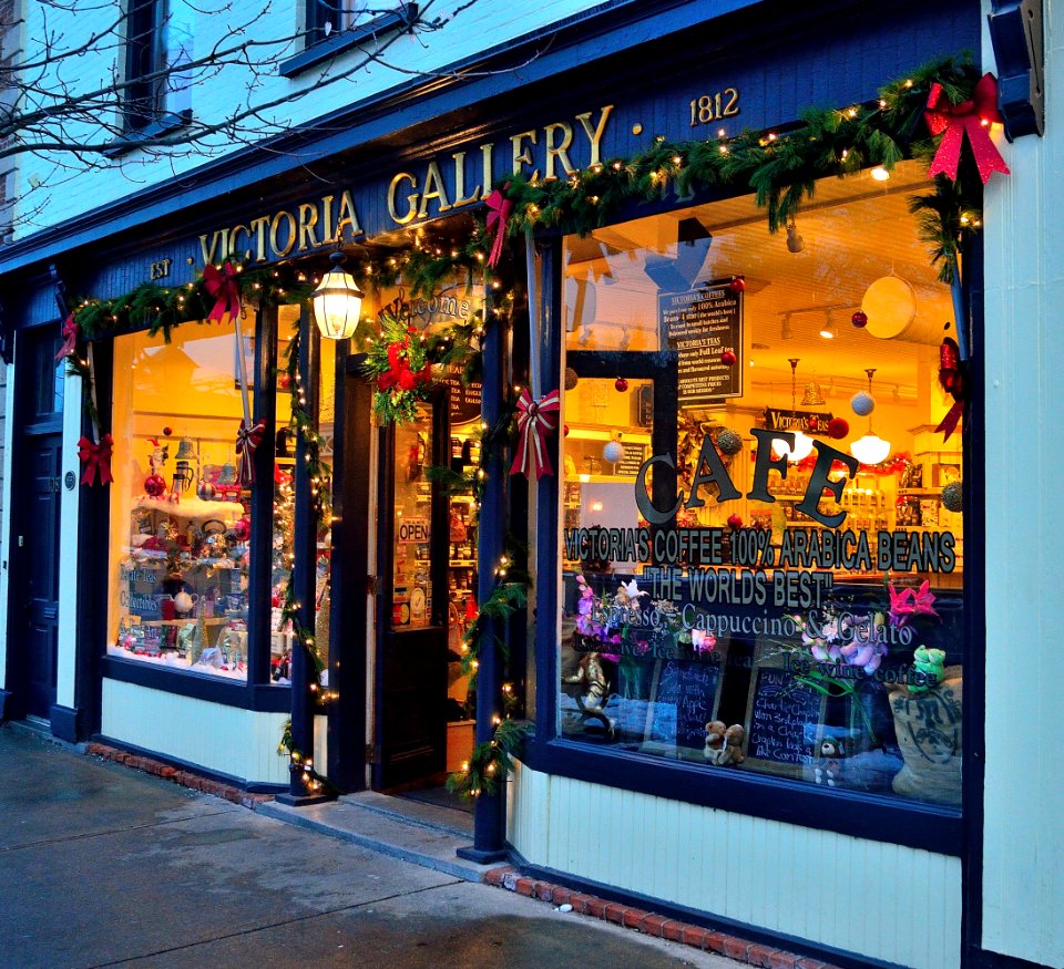 Decorated Cafe Bar Entrance