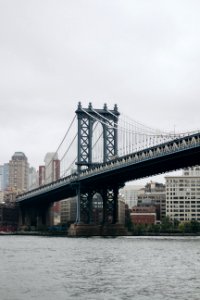 Bridge Over River In City photo