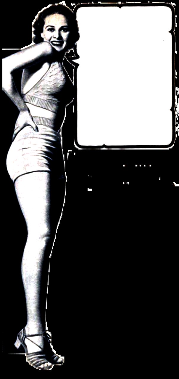 Woman With Text Box