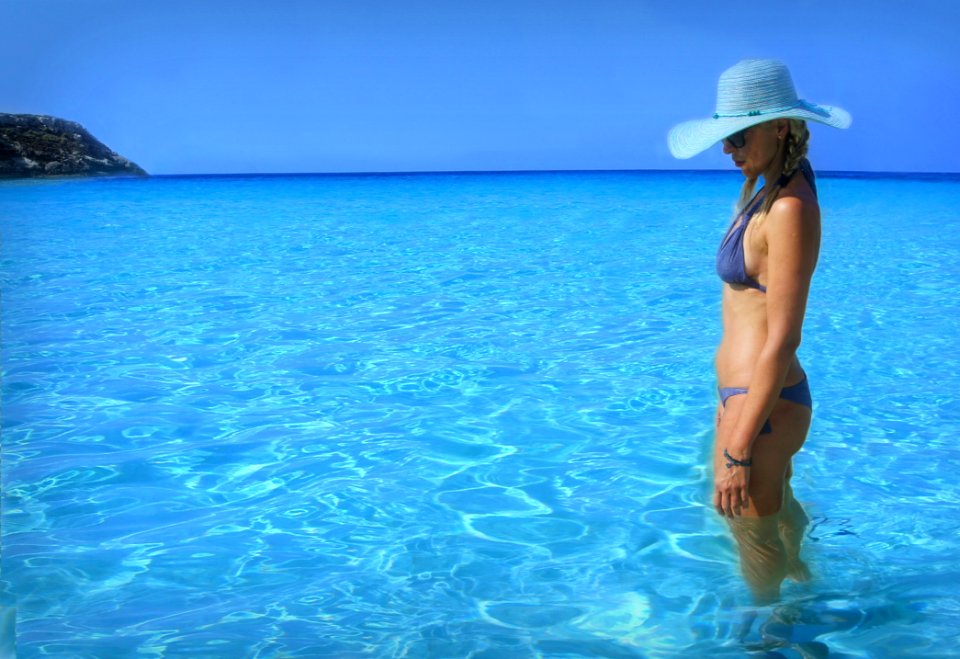 Woman In Blue Seas