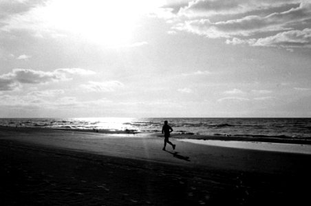Jogging At Beach