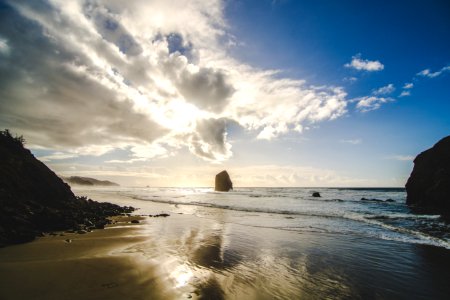 Clouds Over An Ocean Beach
