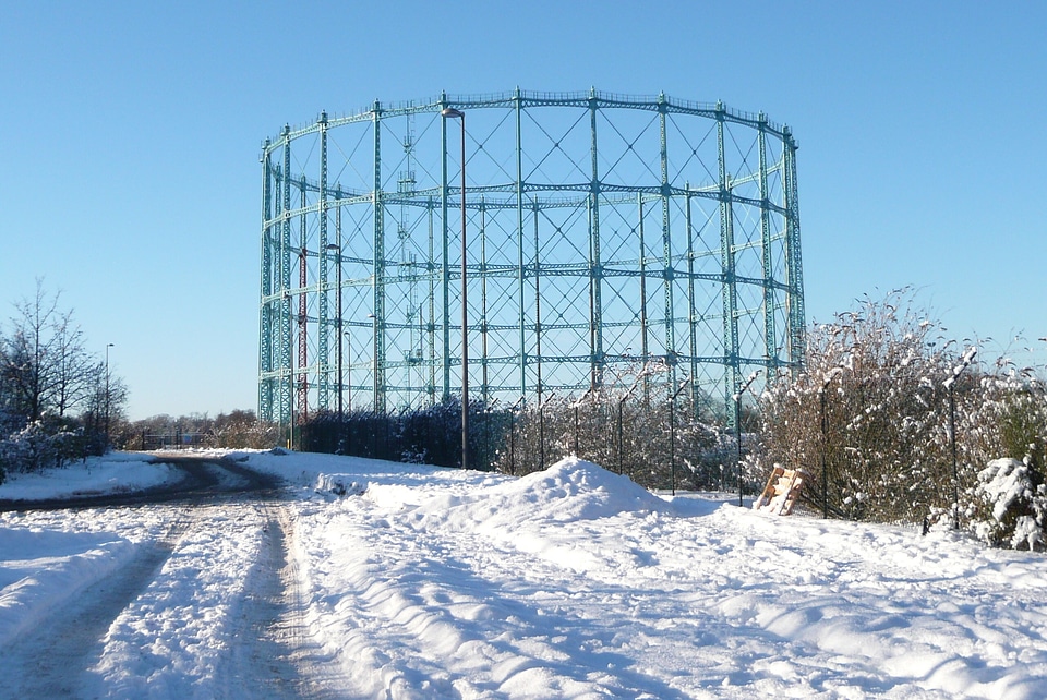 Blue sky snow structure