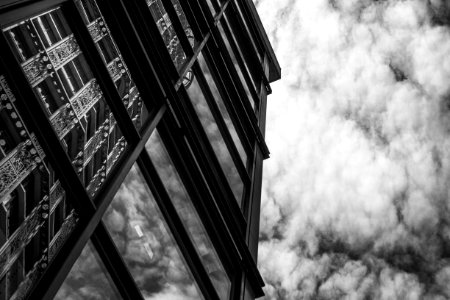 128 Amazing Fluffy Cloud Woodwards Reflection -vancouver-gastown-xe2-zeiss35-2-20150617-DSCF6588-Edit photo