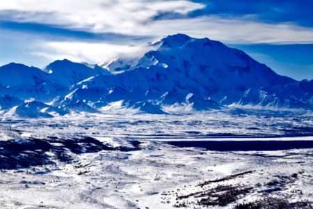 Mountains And Valley In Snow photo