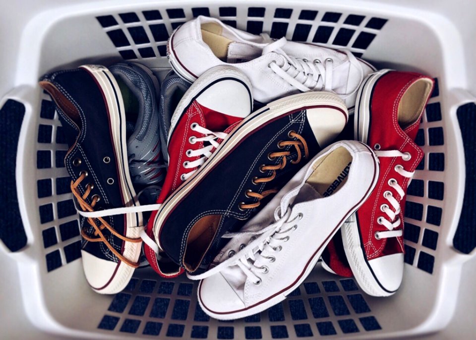 Basket With Sneakers