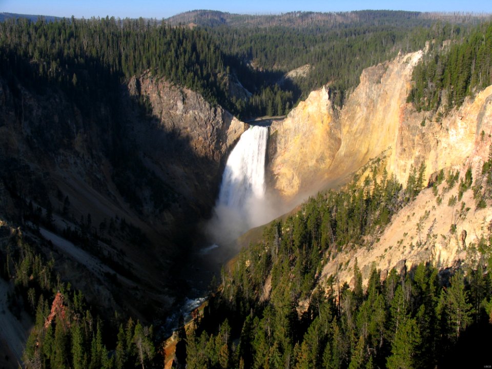 Lower Falls Of The Yellowstone River Yellowstone National Park Wyoming