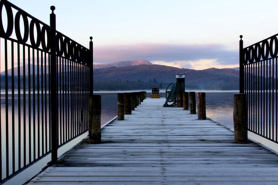Boardwalk With Metal Fence