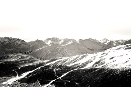 The Alps In Black And White photo