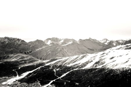The Alps In Black And White