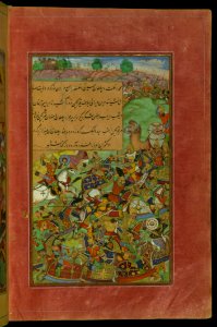 The Battle Of Sultan Ḥusayn Mīrzā Against Sultan Masūd Mīrzā At Hiṣṣār In The Winter Of 901 AH1495 CE From Illumin
