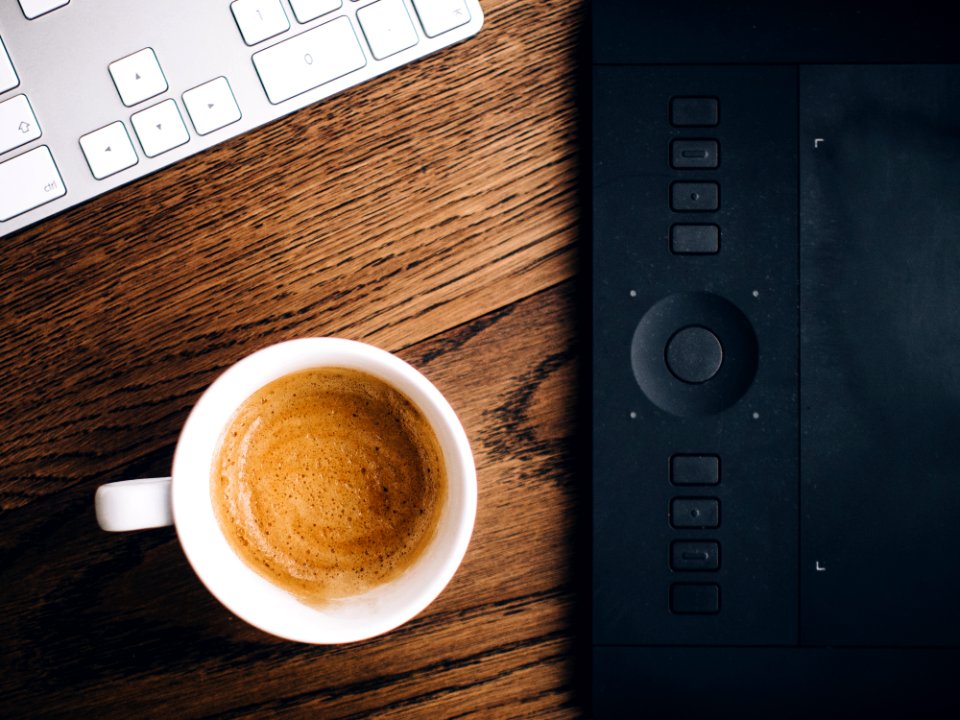 Coffee And Graphics Tablet
