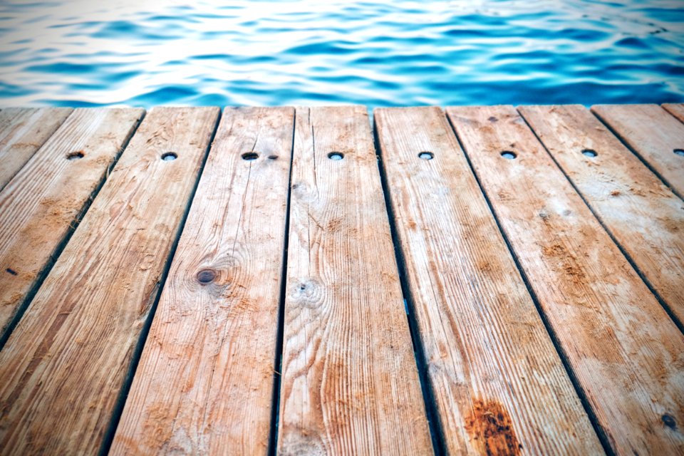 Wooden Dock On Lake