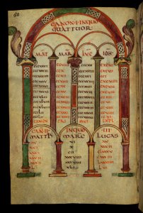 Illuminated Manuscript Gospels Of Freising Canon Tables Walters Art Museum Ms W4 Fol 25v photo