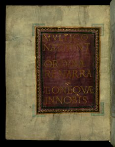 Corvey Gospel Fragment Page From Lukes Gospel Walters Art Museum Ms W751 Fol 2v