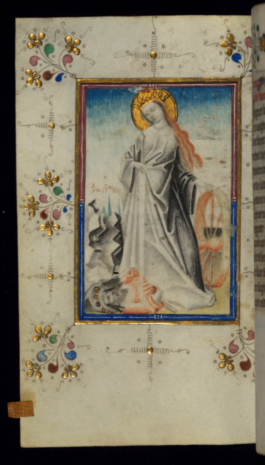 Illuminated Manuscript Book Of Hours St Catherine Walters Art Museum Ms W165 Fol 123v