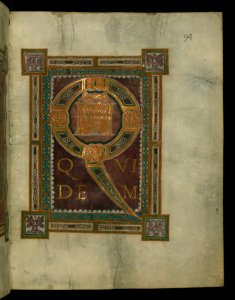 Corvey Gospel Fragment Initial Page Lukes Gospel Walters Art Museum Ms W751 Fol 2r