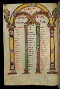 Illuminated Manuscript Gospels Of FreisingCanon Tables Walters Art Museum Ms W4 Fol 26v photo