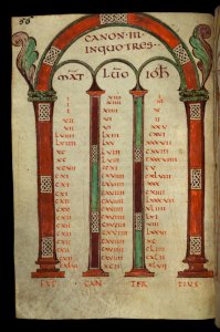 Illuminated Manuscript Gospels Of Freising Canon Tables Walters Art Museum Ms W4 Fol 28v photo