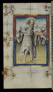 Illuminated Manuscript Book Of Hours St John The Baptist Walters Art Museum Ms W165 Fol 118v photo