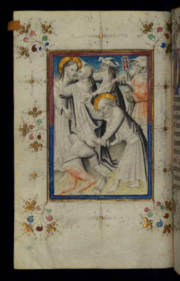 Illuminated Manuscript Book Of Hours The Arrest Of Christ Walters Art Museum Ms W165 Fol 13v