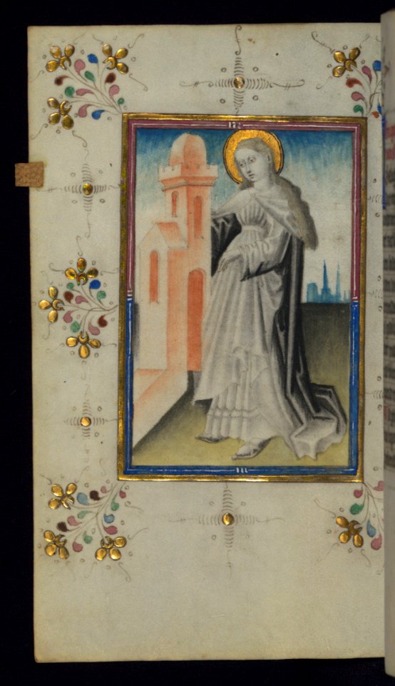 Illuminated Manuscript Book Of Hours St Barbara Walters Art Museum Ms W165 Fol 127v