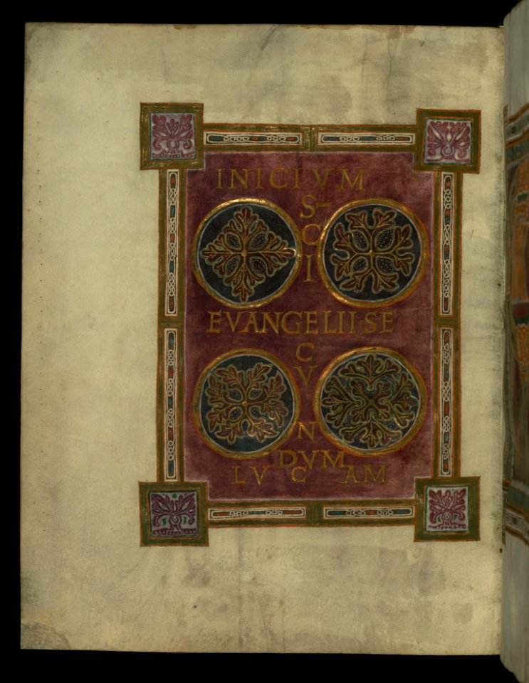 Corvey Gospel Fragment Incipit Lukes Gospel Walters Art Museum Ms W751 Fol 1v
