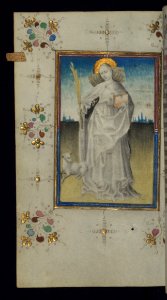 Illuminated Manuscript Book Of Hours St Agnes Walters Art Museum Ms W165 Fol 125v photo
