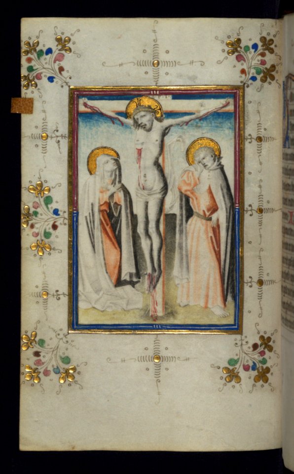 Illuminated Manuscript Book Of Hours Crucifixion Walters Art Museum Ms W165 Fol 23v