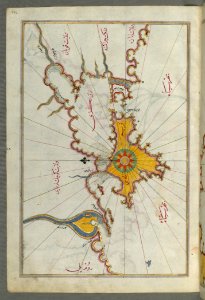 Illuminated Manuscript Map Of The Crimea (Qrīm) The Sea Of Azov And The Mouth Of The Dnieper From Book On Navigation