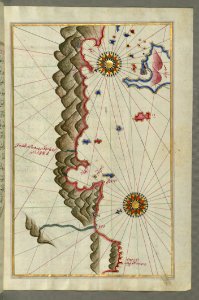 Illuminated Manuscript Map Of Unidentified Islands Off The Southern Anatolian Coast From Book On Navigation Walters Art Museum
